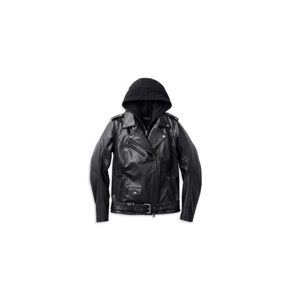 Harley-Davidson Womens Potomac 3-In-1 Leather Jacket 98006 Black Sz M NWT $575